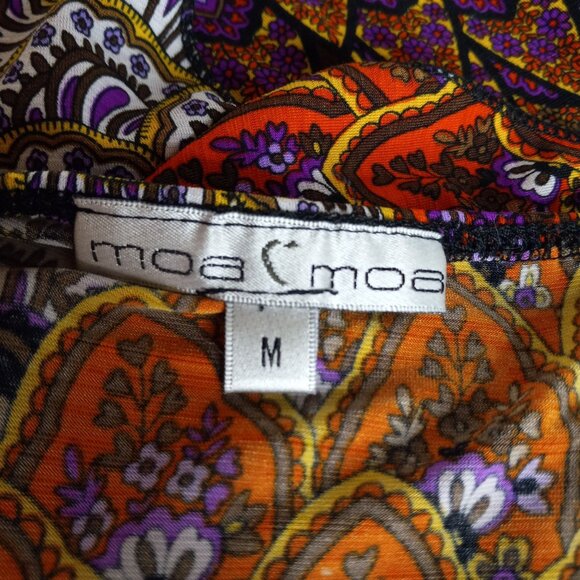 Moa Moa Size M Tunic Top Womens Paisley Multicolor Sleeveless Braided Straps - Picture 7 of 7